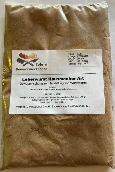 Grobe Leberwurst Hausmacher Art Gewürzmischung - ab 100gr - 1Kg Gewürzzubereitung